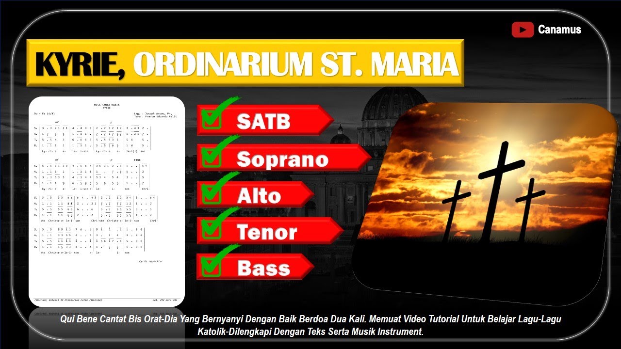 KYRIE, Ordinarium St. Maria. Belajar ordinarium berbahasa LATIN. #katolik #misa #lagugereja