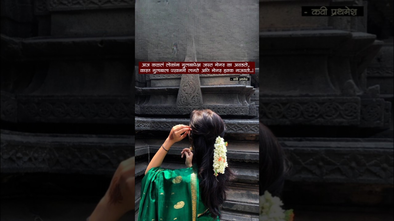गुलाब आणि मोगरा..❤️ #trendingshorts #viralmarathivideo #loveshayaristatus #marathilove #premkavita
