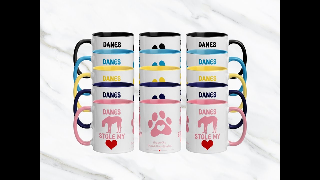 Danes Stole My Heart Mug &ndash; Great Dane Coffee Cup, Dog Lover Mug, Pet-Themed Gift 7A