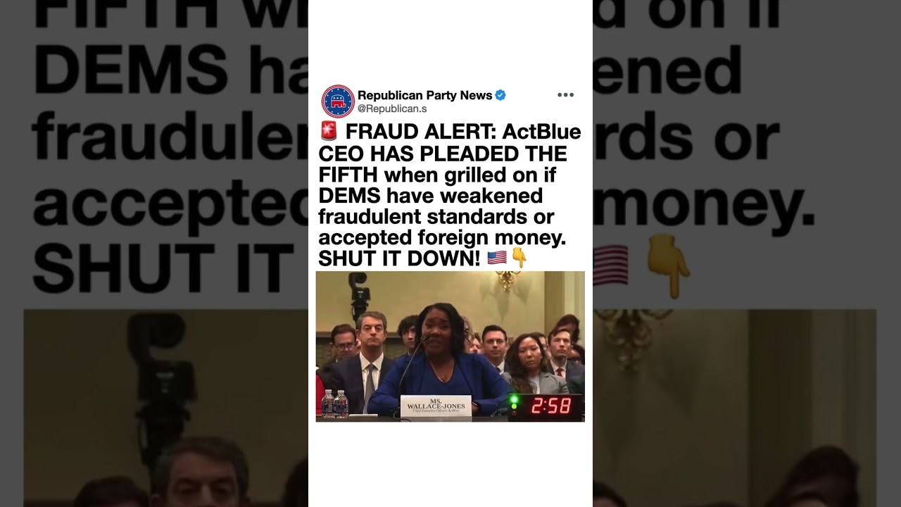 🚨 ActBlue CEO Pleads the Fifth? Political Hearing Sparks Massive Debate 🇺🇸