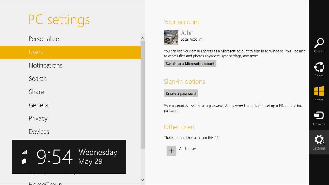Windows 8: How to Remove User Account Password