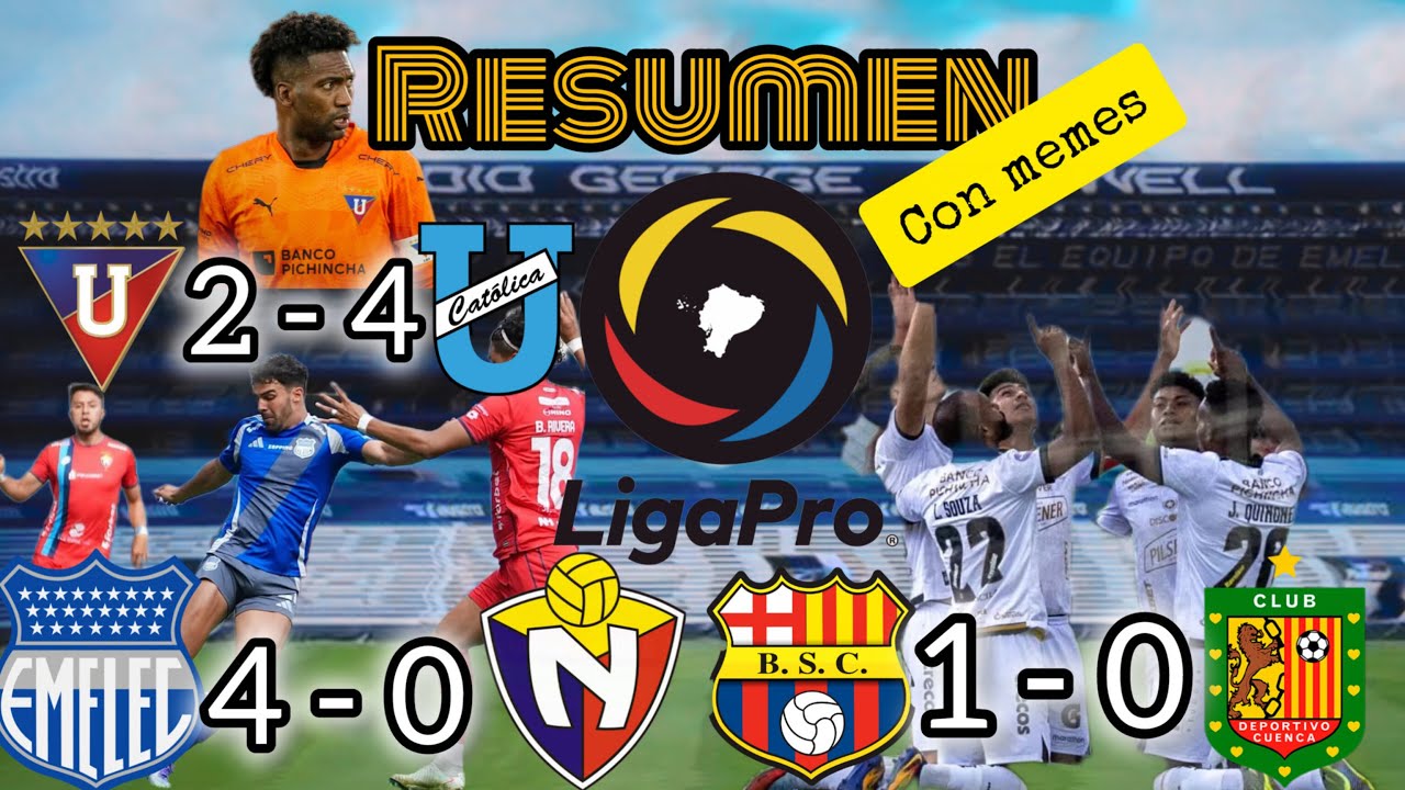 EMELEC 4-0 NACIONAL | BARCELONA 1-0 CATOLICA | LDU 4-2 CATOLICA | LIGA PRO 2025 | PUMPKIN RESUMEN