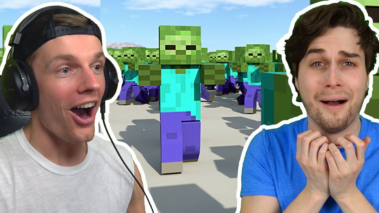 ENZO AND WOUTER VS 14 ZOMBIES IN MINECRAFT! 😱