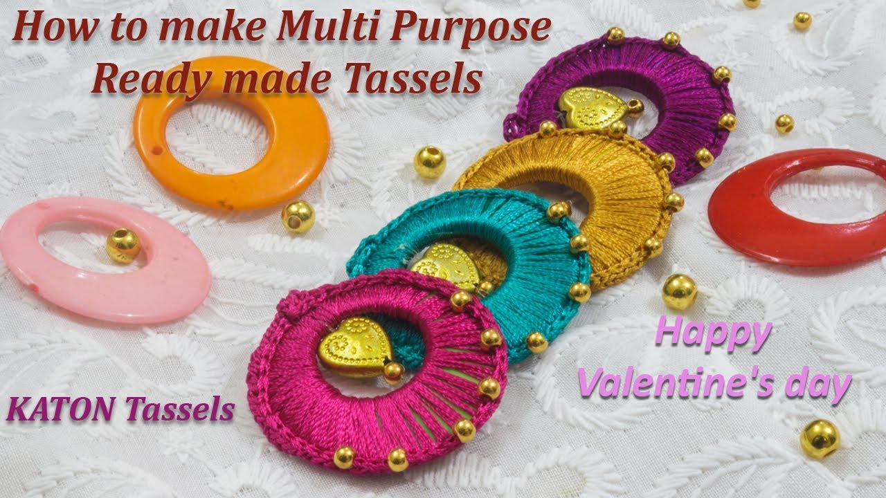 How to make Multi Purpose Ready Made Tassels | Valentine's Day Special | Tamil