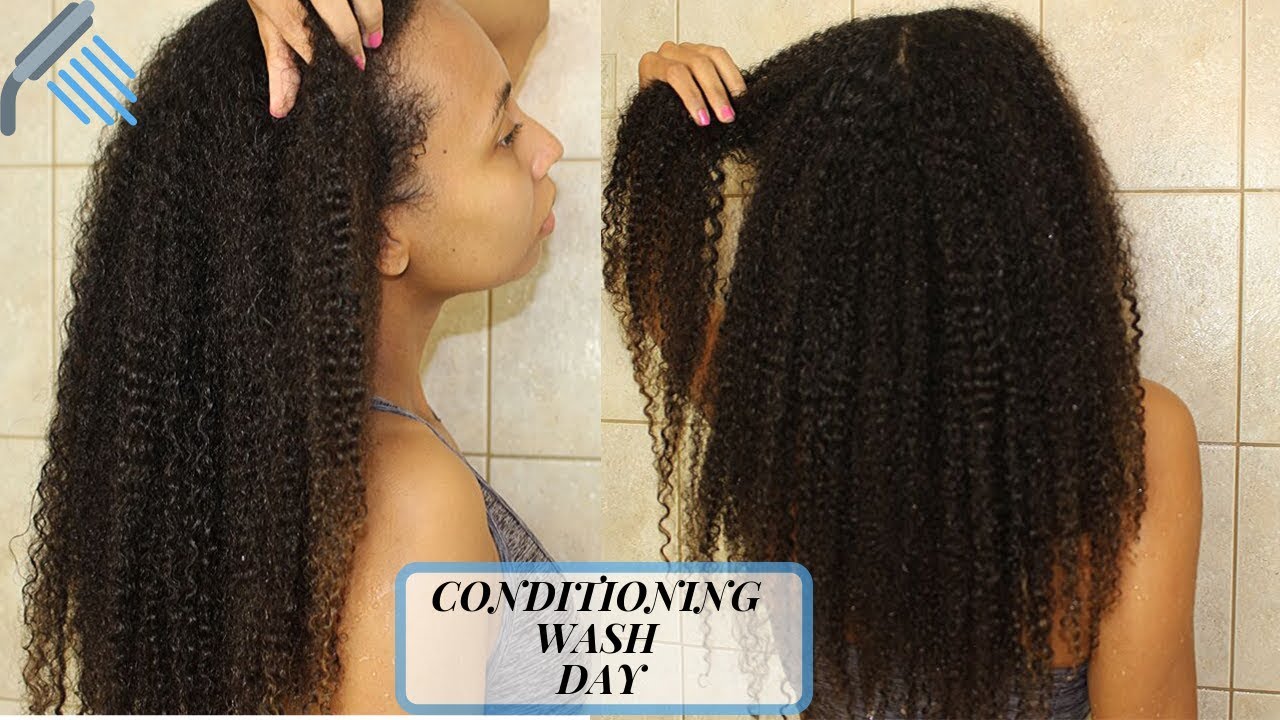 NATURAL HAIR |💦 WASH DAY ROUTINE FOR CONDITIONING + DETANGLING