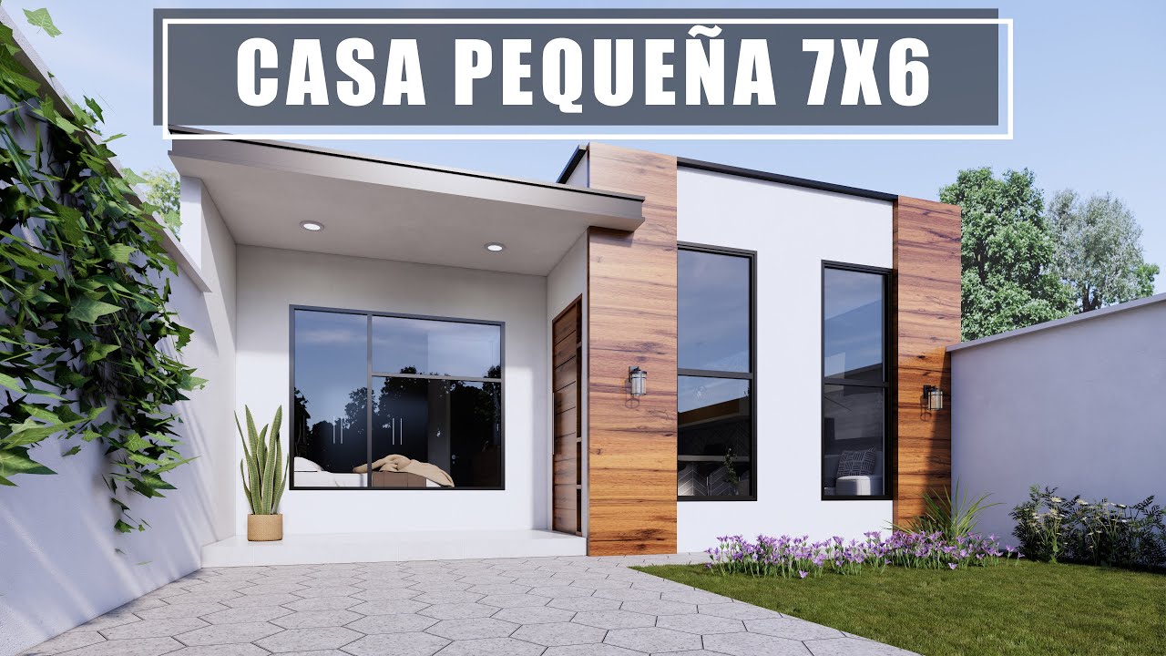TE SORPRENDER&Aacute; EL DISE&Ntilde;O DE ESTA PEQUE&Ntilde;A CASA MODERNA 7X6