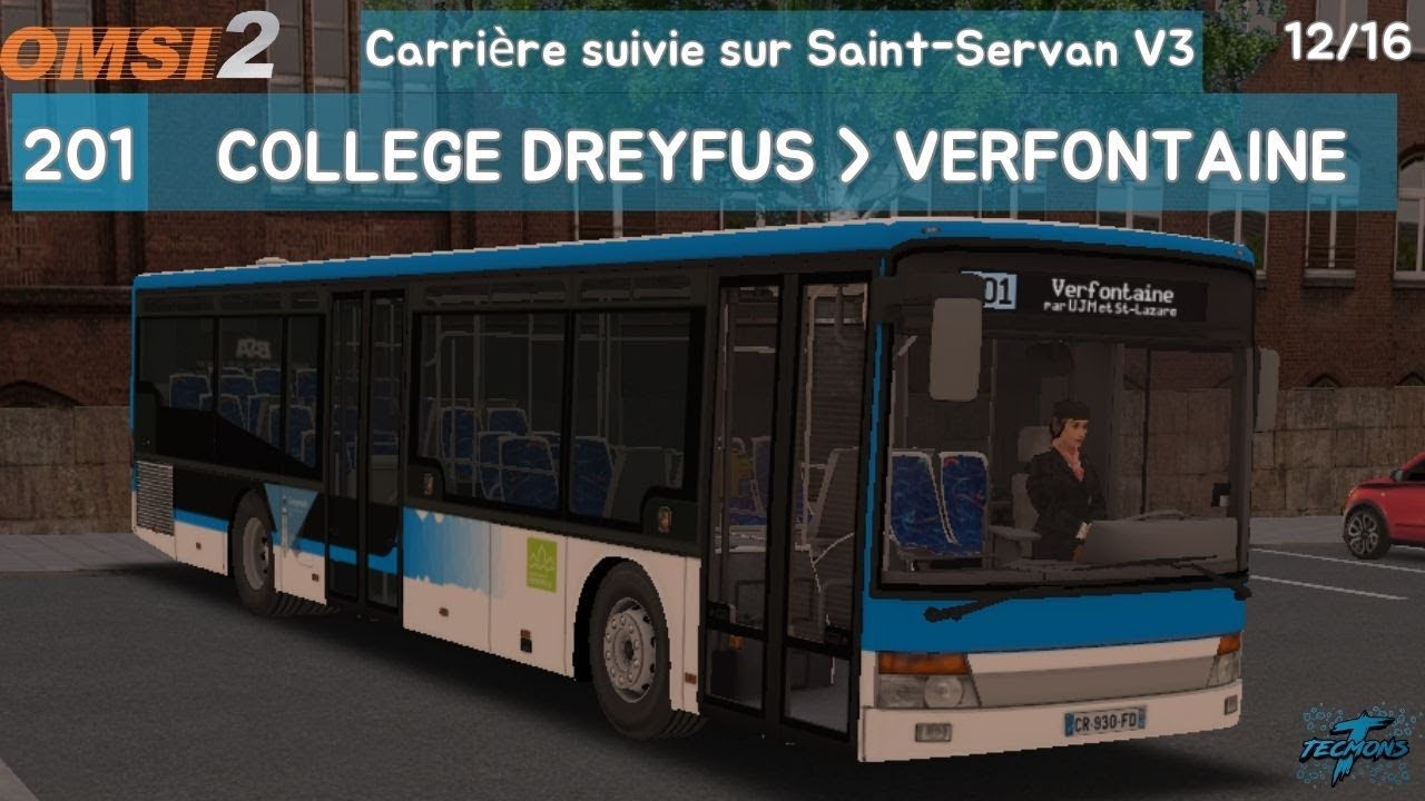 201: College Dreyfus a Verfontaine | Carrière suivie sur St-Servan V3 12/16 | OMSI 2