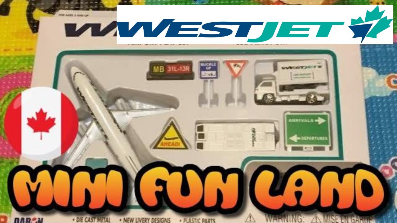 🇨🇦✈️unboxing Daron Westjet Airport Playset (000241)