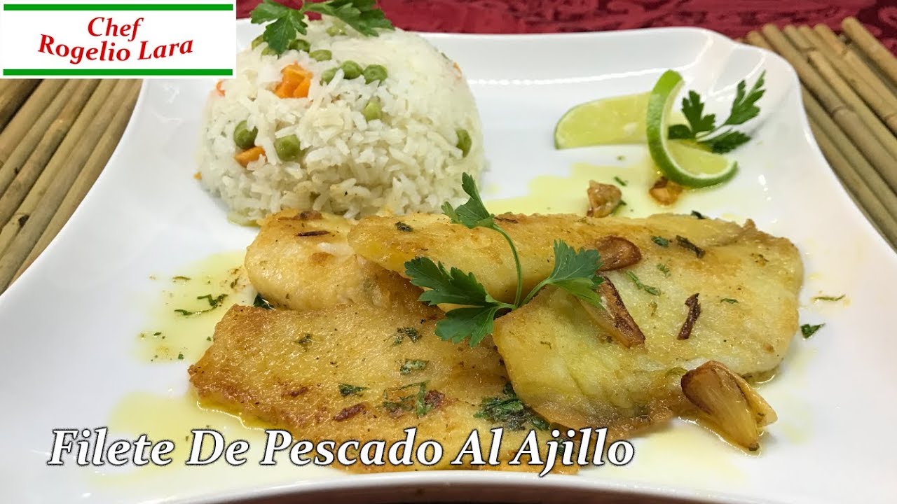 Filete De Pescado Al Ajillo , Receta Deliciosa !