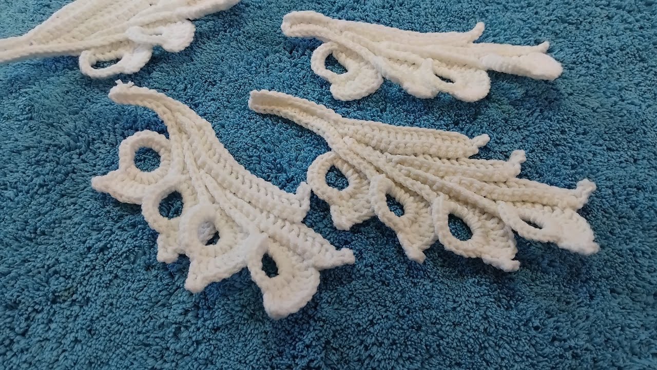 Ирландское кружево. Веточка. irish crochet. 