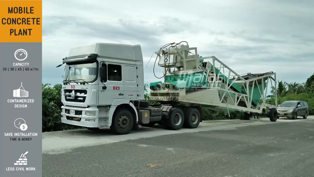Portable concrete mixer batching plants