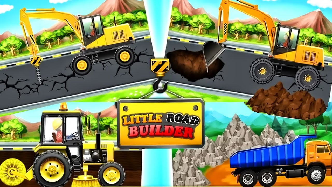 Learning Construction Vehicles - Little Road Builder