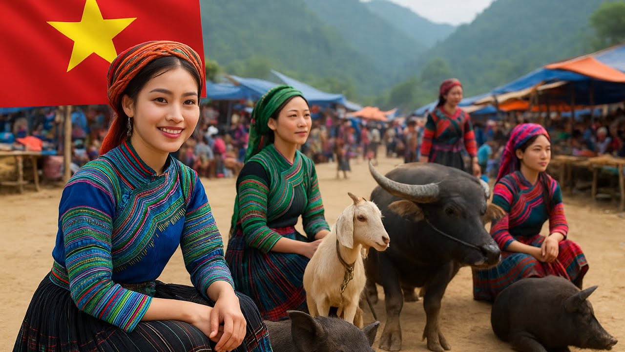 CHỢ VÙNG CAO ĐẶC SẮC NHẤT NHÌ TÂY BẮC - BÁN DÊ , LỢN ĐEN ,TRÂU BÒ...ẨM THỰC ĐỘC ĐÁO .