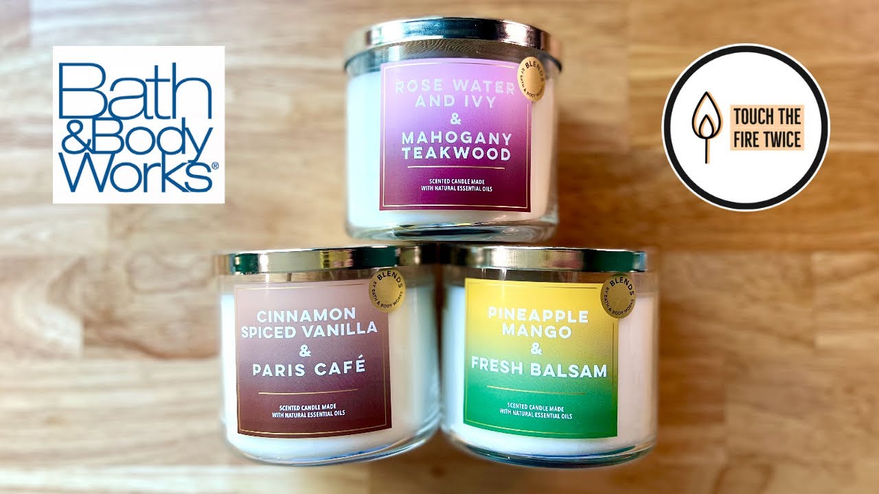 Bath & Body Works Blends Candle Haul | Rose Water Ivy, Paris Café, Fresh Balsam | TouchTheFireTwice
