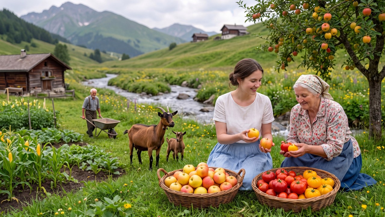 Peaceful Farm Life | Beautiful Harvest Day, Farm Animals, Rustic Country Cooking & Simple Living