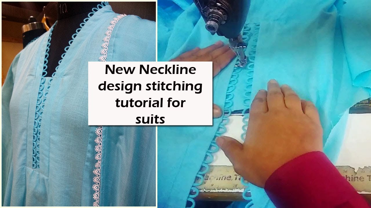 How to stitch loop neck design with extended collar