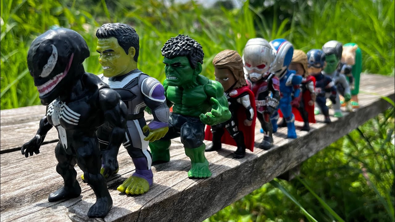 Avengers Superhero Story,Marvel's captain America, Spiderman vs venom,Thor,deadpool,hulk .toys.128