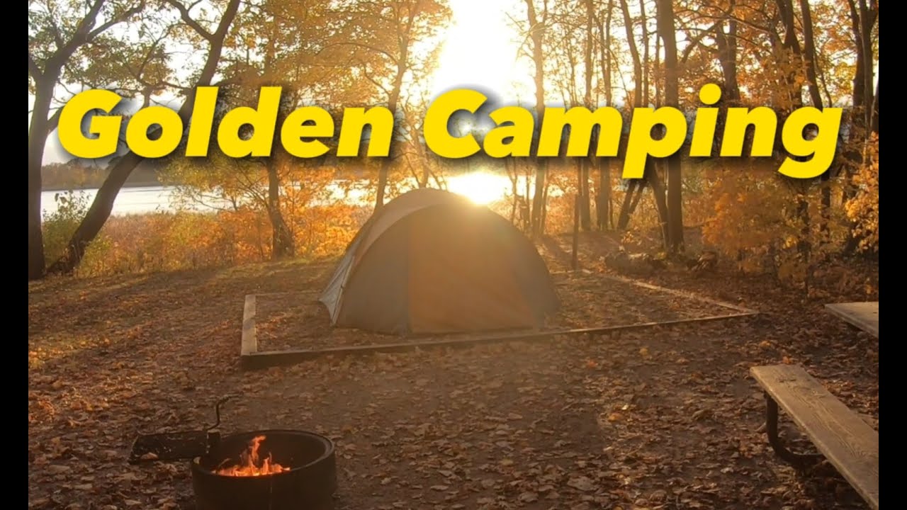 Out fall camping at Rice Lake State Park on the most secluded campsite in Minnesota