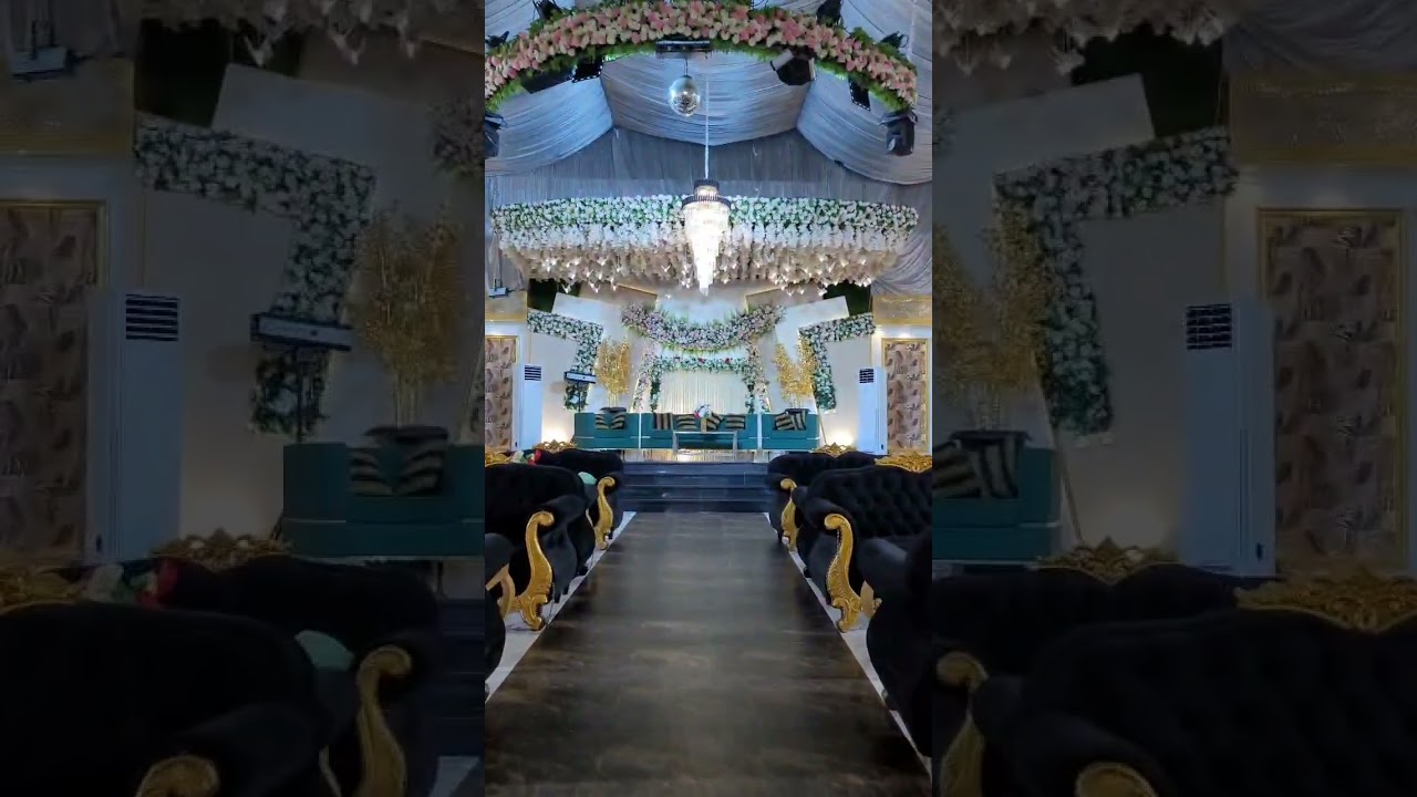 karachi korangi coast guard / two rings banquet wedding reception / decor background view. #short