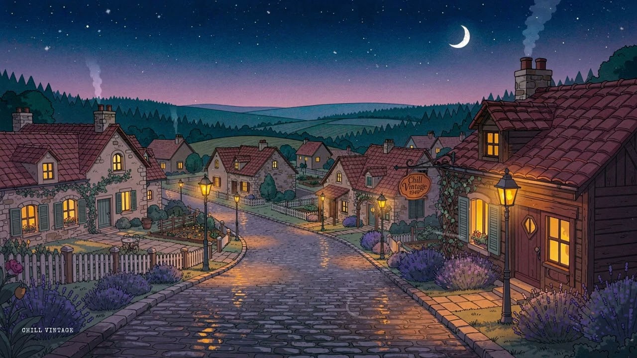 1930s Oldies Playing in Another Room on a Quiet Village Night | Vintage Music