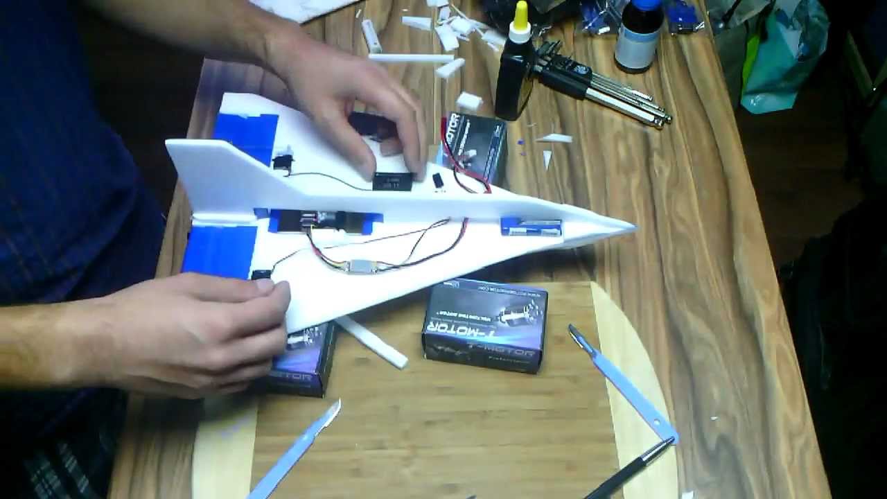 Custom 35mm EDF delta wing plane time lapse build video!