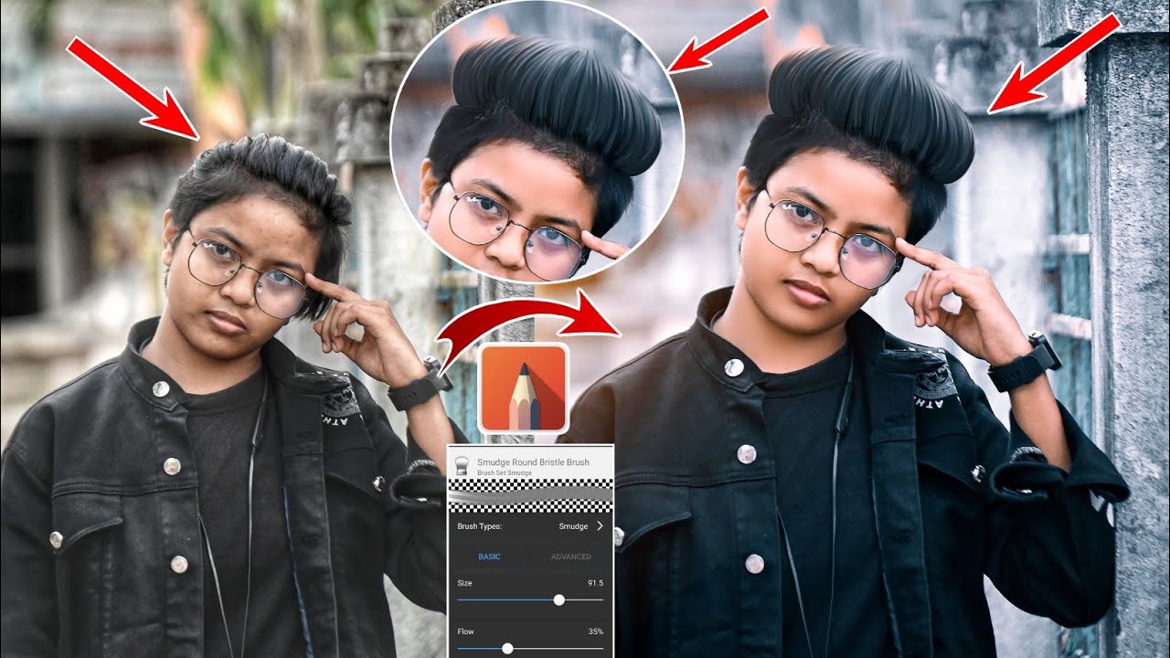 Autodesk Hair Editing Step By Step | Autodesk Sketchbook Hair Editing |Sketchbook Hair Style Editing