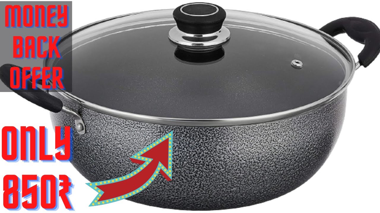 Non-Stick Kadhai | Unboxing |Amazon Basics Non-Stick Transparent lid Kadhai|Money Back Offer 10 Days
