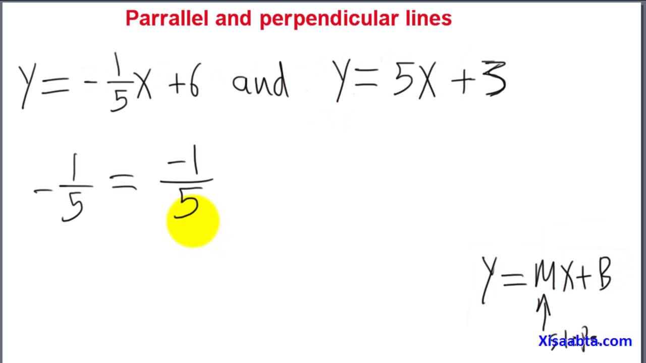 parrallel and perpendicular lines in somali - Somali Algebra 1