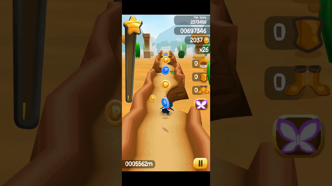 Santa penguin running in the bunny run game | game on hai