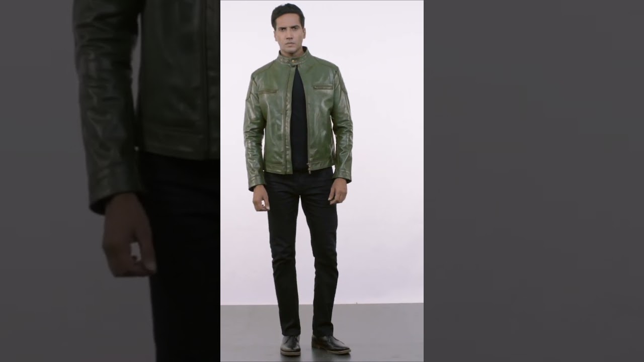 Green Leather Biker Jacket: Ride the Style Wave with a Bold & Trendsetting Statement