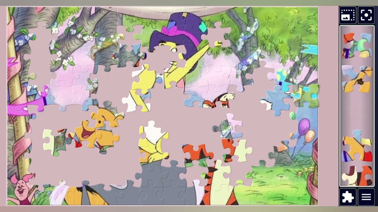Winnie the pooh & Friends party in the Forest🐻🐷🐴🎉🥳🐾✨️🪄//jigsaw puzzles🧩🧩//jigsaw puzzles journey🧩🧩//