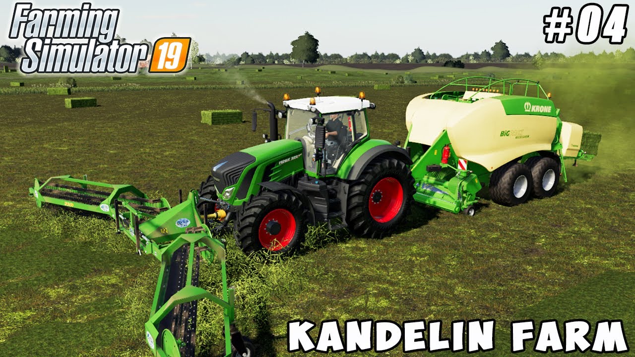 Planting corn, making silage bales from grass| Kandelin Farm | Farming simulator 19 | Timelapse #04