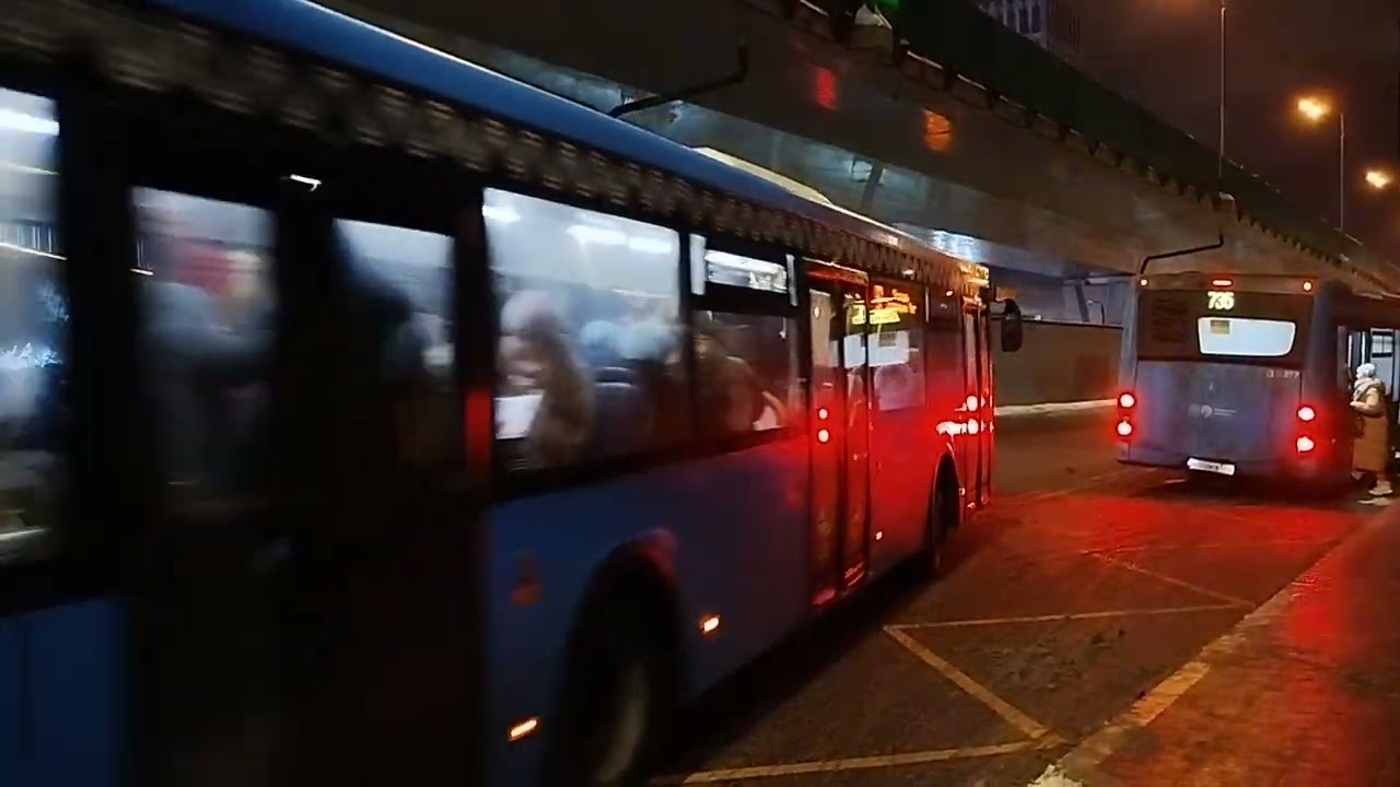 Последние дни работы в Москве!Отправление ЛиАЗ 529222 (2-2-2) №031732 по маршруту 97