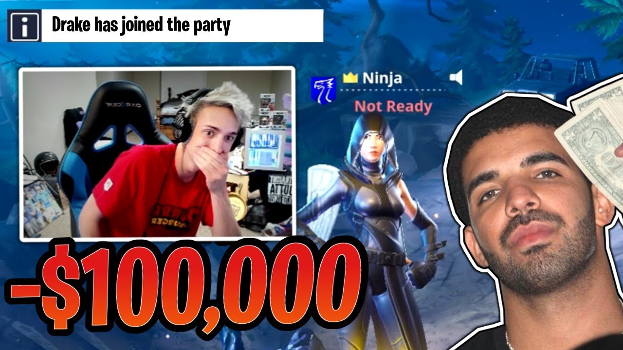 Ninja PAID Drake over $100,000 to Play Fortnite with His Music!- Fortnite Best and Funny Moments