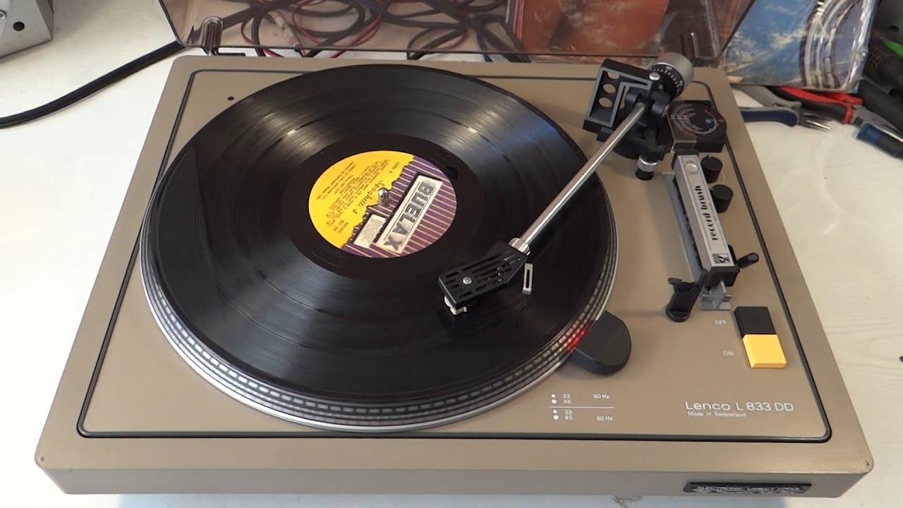 BANDEJA GIRADISCOS TORNAMESA TURNTABLE LENCO L-833 DD SWITZERLAND 1977 MIKO MISSION