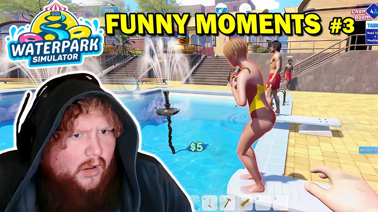 CaseOh's FUNNIEST Moments in Waterpark Simulator! #3