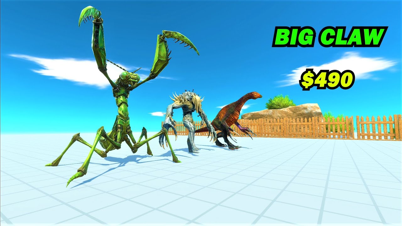 3 big claw vs random team same price ARBS Animal Revolt Battle Simulator