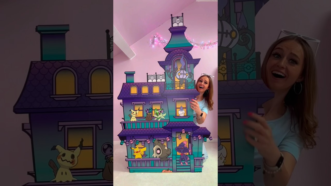 [ASMR] UNBOXING A GIANT MYSTERY POK&Eacute;MON CENTER HAUNTED HOUSE!!😱👻⁉️ (10+ SURPRISES!!🫢) #ad #Shorts