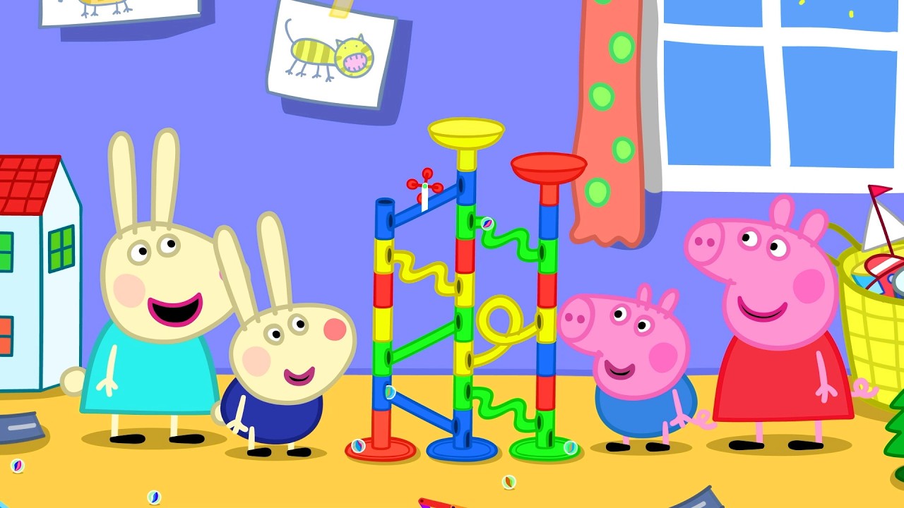 Peppa Pig & Friends Make the BIGGEST Marble Run Ever! 🔴🟡 | Full Episodes | 1 HOUR