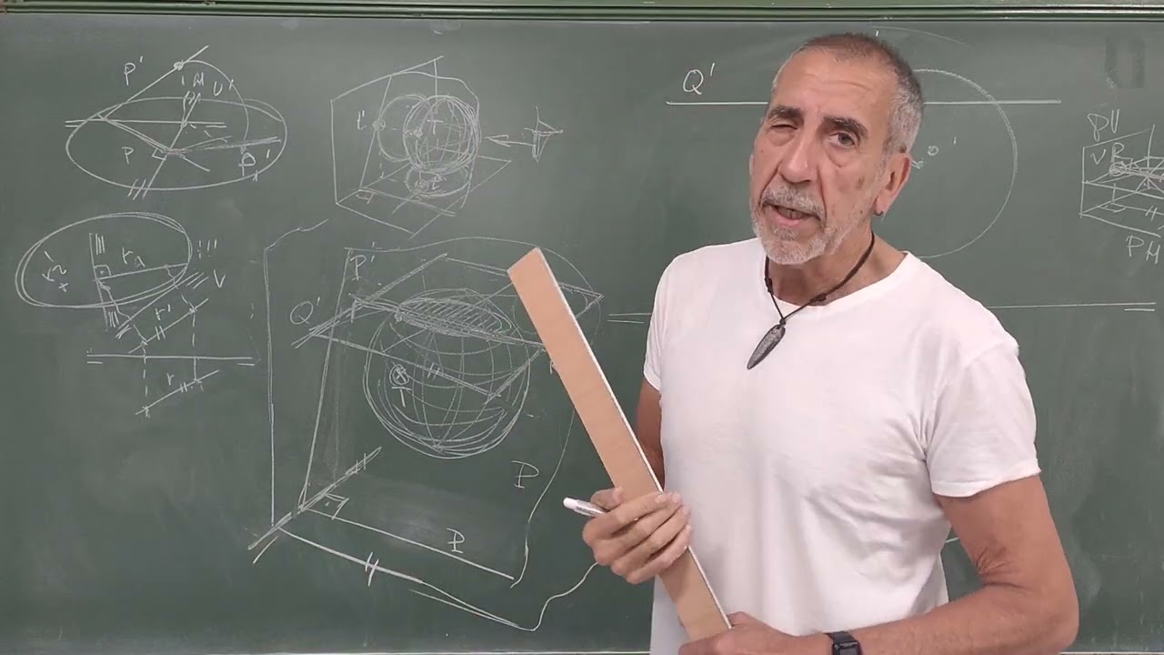 INTERSECCIÓN DE UNA RECTA DE PUNTA CON UNA ESFERA TANGENTE A UN PLANO PROYECTANTE