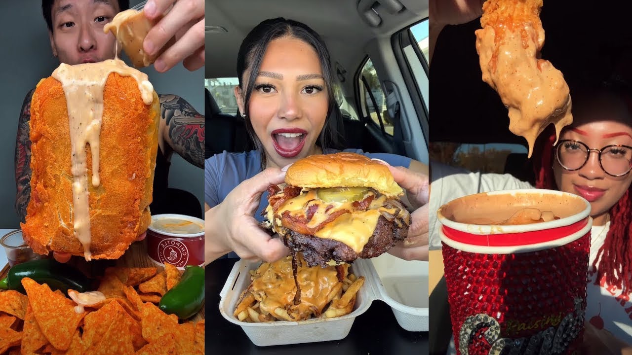 Мукбанг, подборка (TikTok)🫕| Chipotle, Culver’s, McDonald’s и другие | Мукбанги 4life