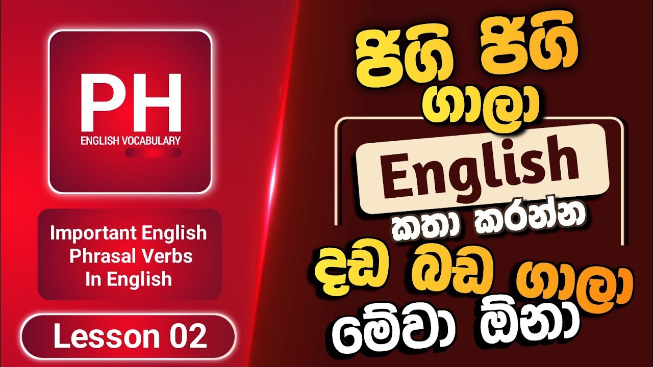 20 IMPORTANT Phrasal Verbs In 20 Minutes | English Through Sinhala | English Vocabulary Practice 