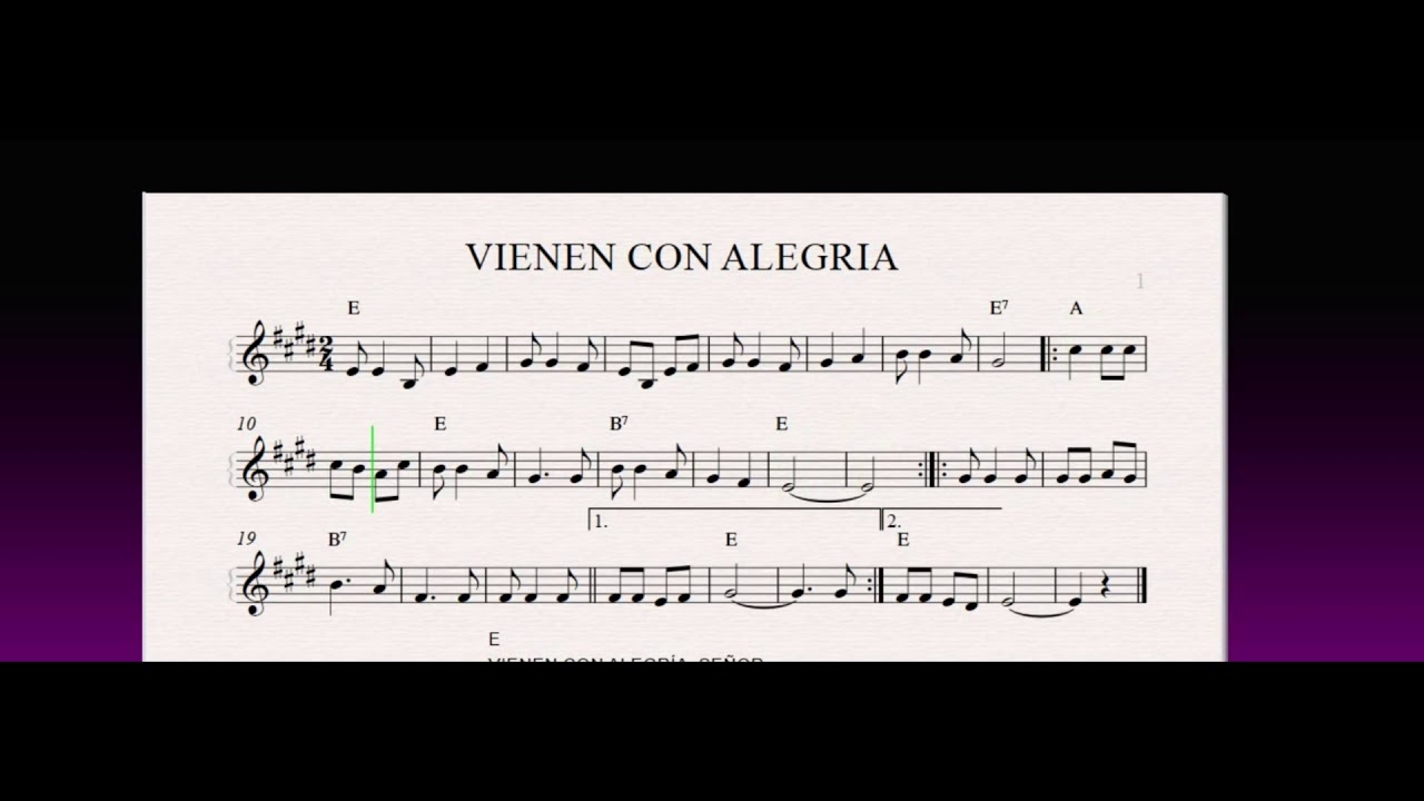 VIENEN CON ALEGRÍA