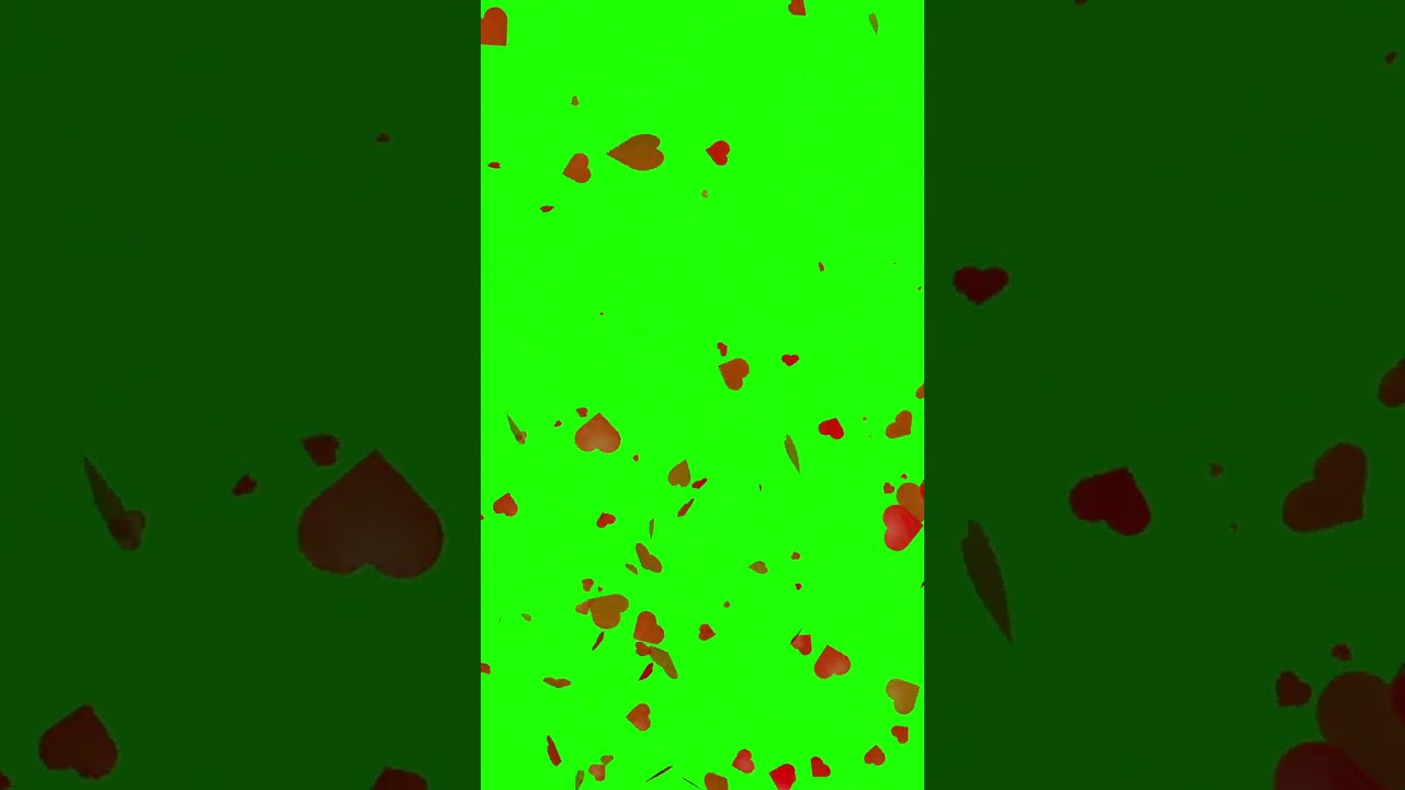 heart confetti green screen #shorts  #background #animation #greenscreen
