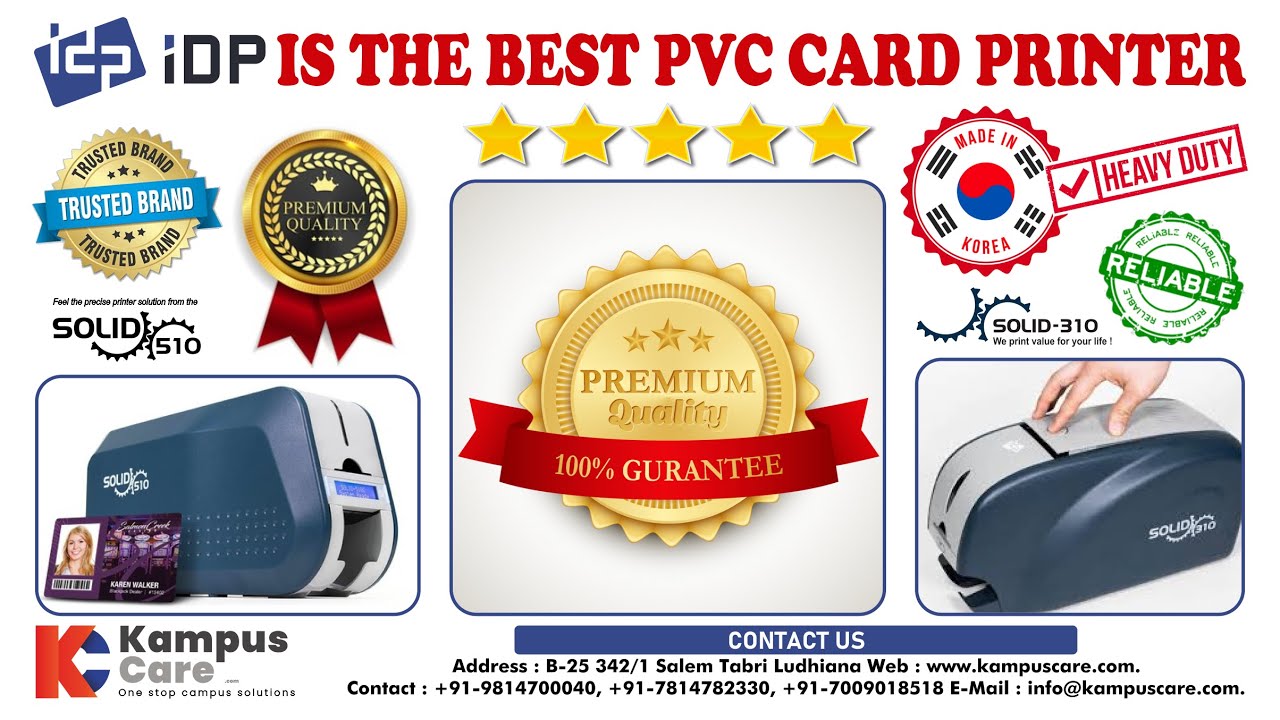 IDP Solid510D | IDP Solid 310D | The Best PVC Card Printer | Kampus Care