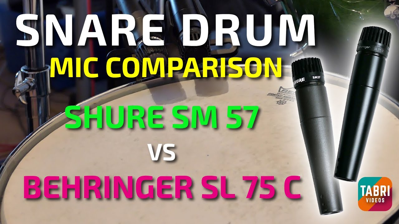 SNARE MIC COMPARISON - Shure SM 57 vs Behringer SL 75 C