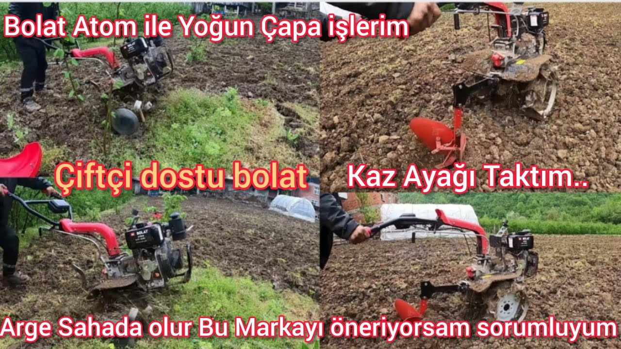 Bolat Atom Çapa Makinesi ile Çapa Yaptım. / Bolat Atom Çapa Motoruna Kaz Ayağı Taktım