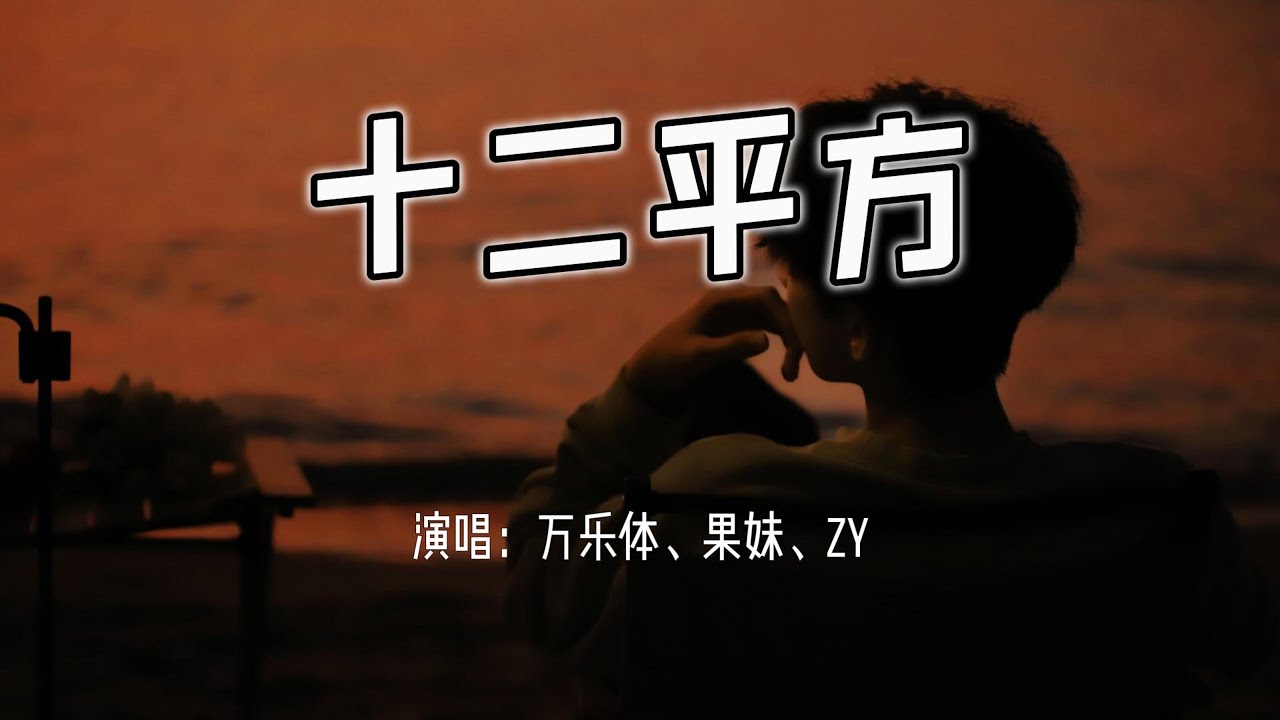 万乐体、果妹、Zy - 十二平方『在这个小小的次卧，我找不到真正的我。』【4k无损|动态歌词 Lyrics】