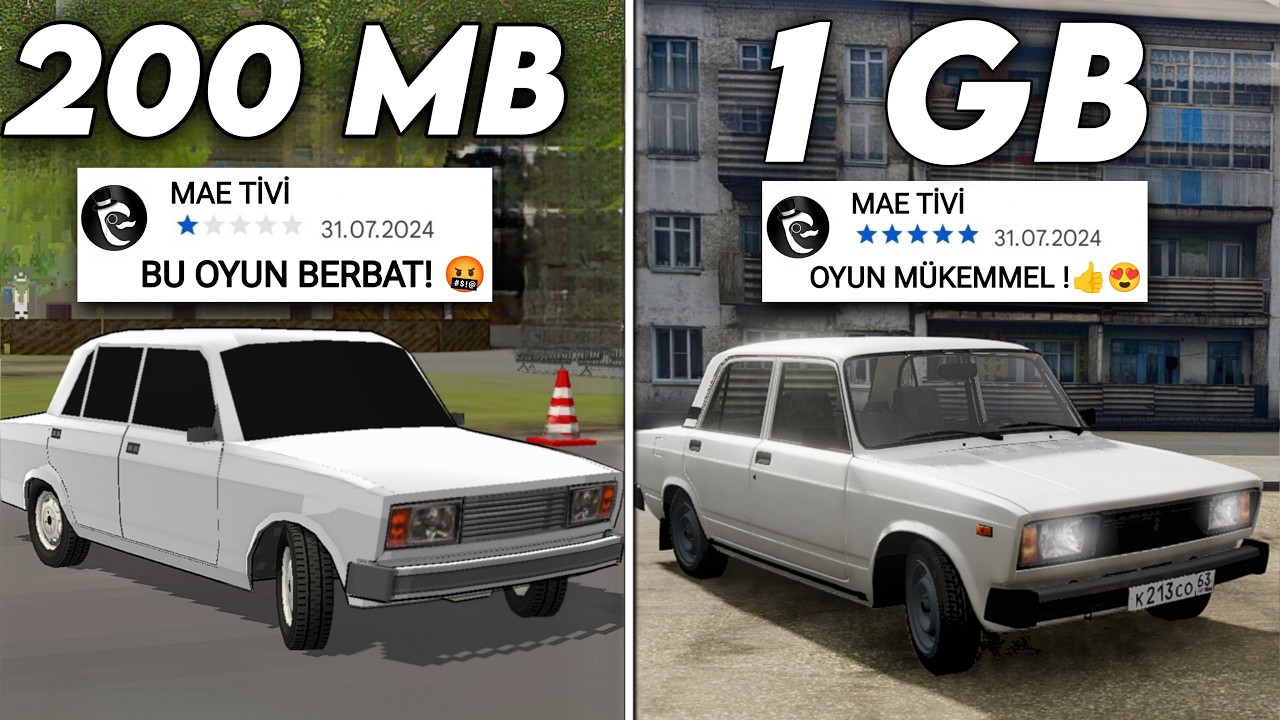 FARKLI BOYUTLARDAKİ MOBİL ARABA OYUNLARINI OYNADIM !!