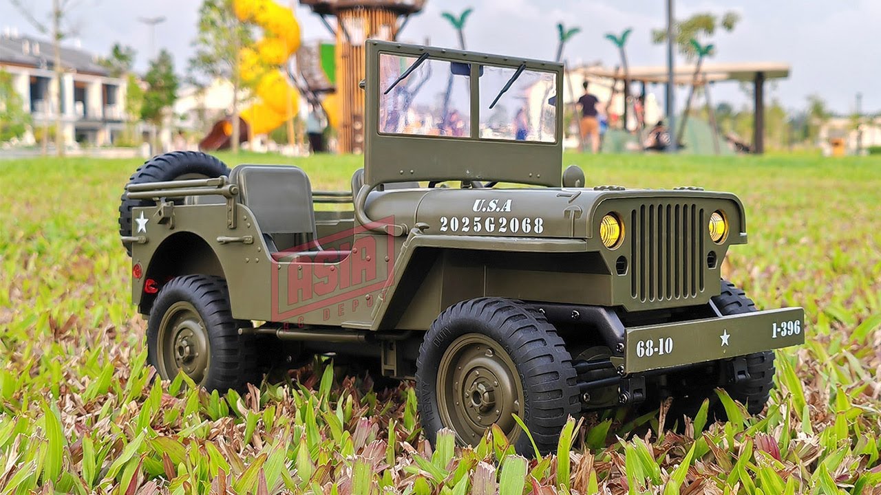 NEW JJRC 1/10 Army Jeep C8815 Unbox and Review